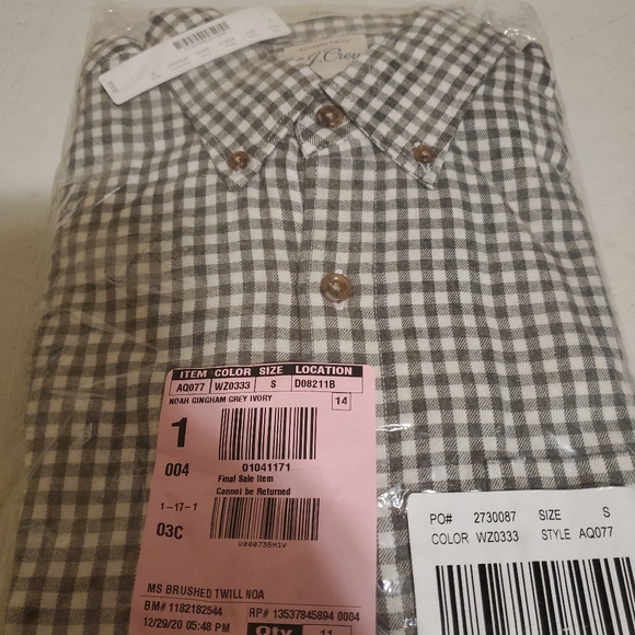 J crew slim Brushed Twill button down long sleeve